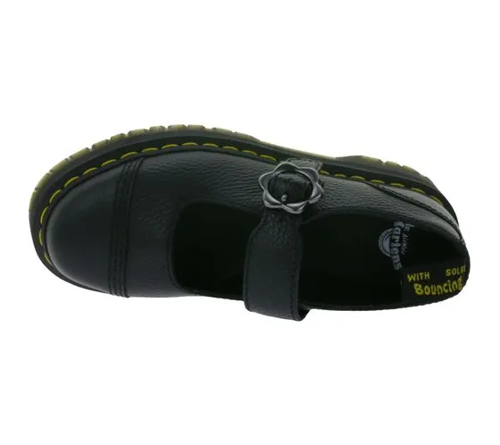 Dr. Zapatos de plataforma Martens Addina FLWR para mujer, zapatos bajos con tiras para todos los días 27644001 negro