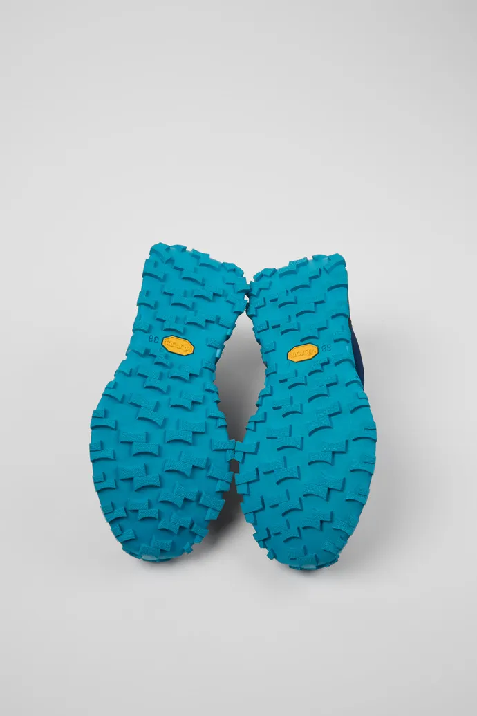 Drift Trail VIBRAM Blue recycled PET and nubuck sneakers for women