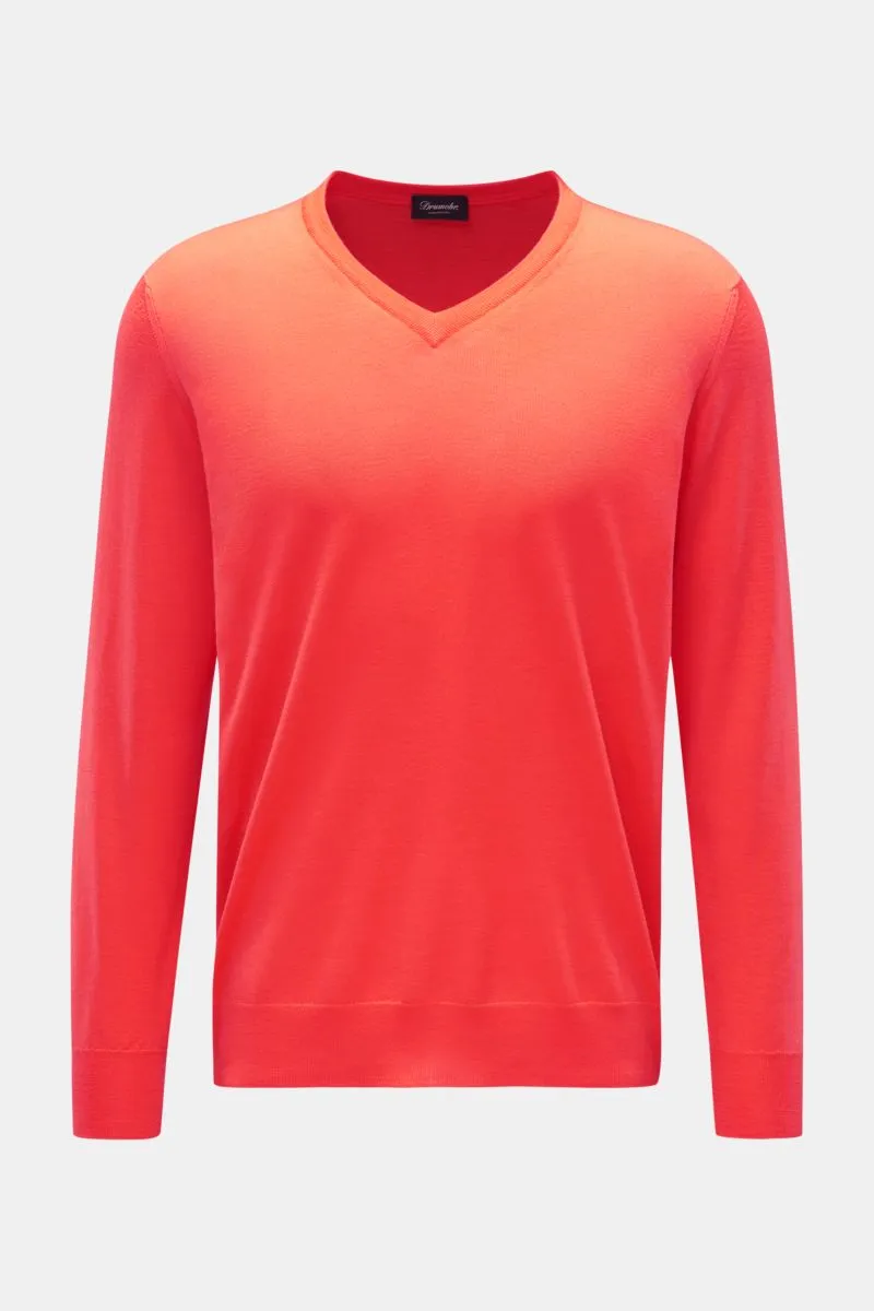DRUMOHR V-neck jumper orange