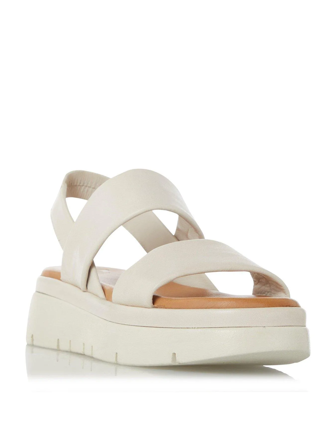 Dune London Location Ecru Padded Flatform Sandals