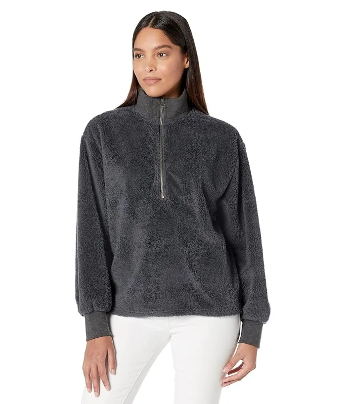 Dylan by True Grit Sherpa Modern Zip Pullover Sweatshirt Women's