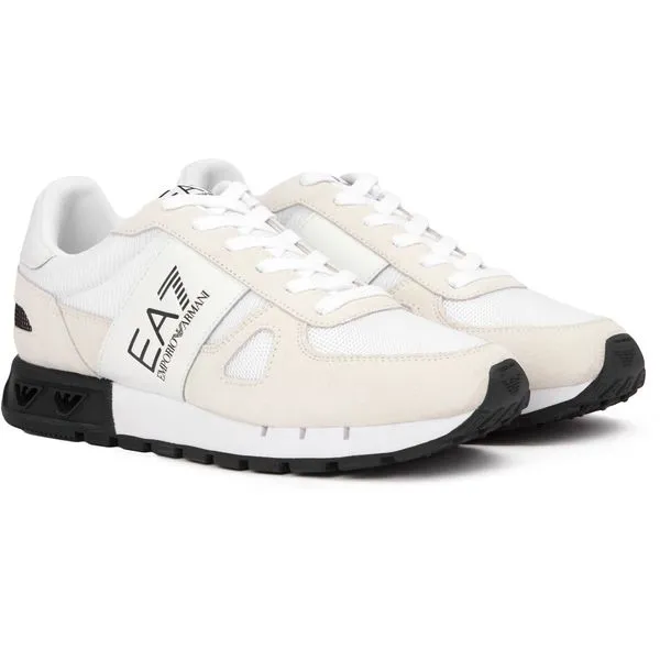 Ea7 B&W Mesh Run Trainers