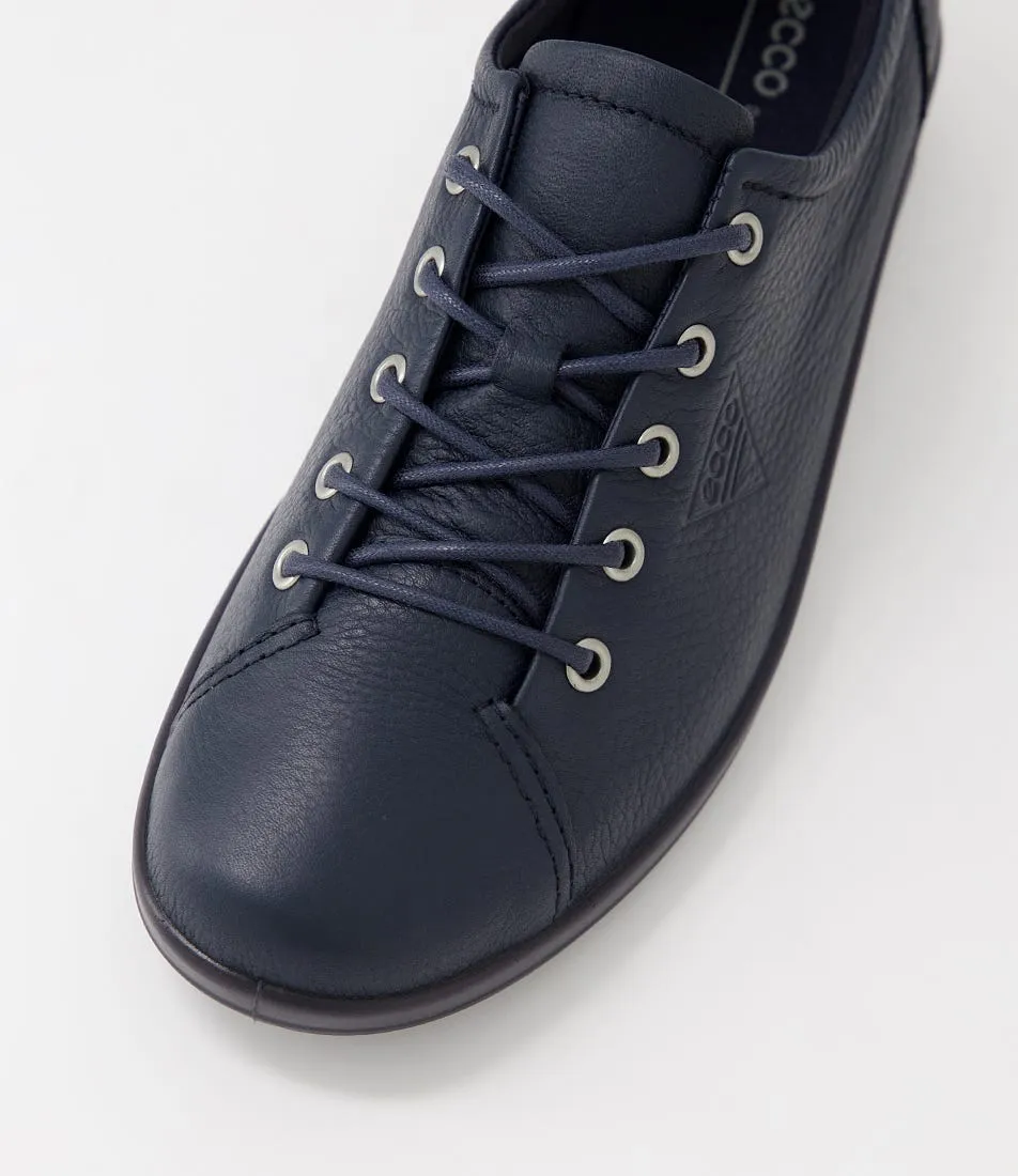 ECCO Soft 2.0 W Marine Leather Sneakers