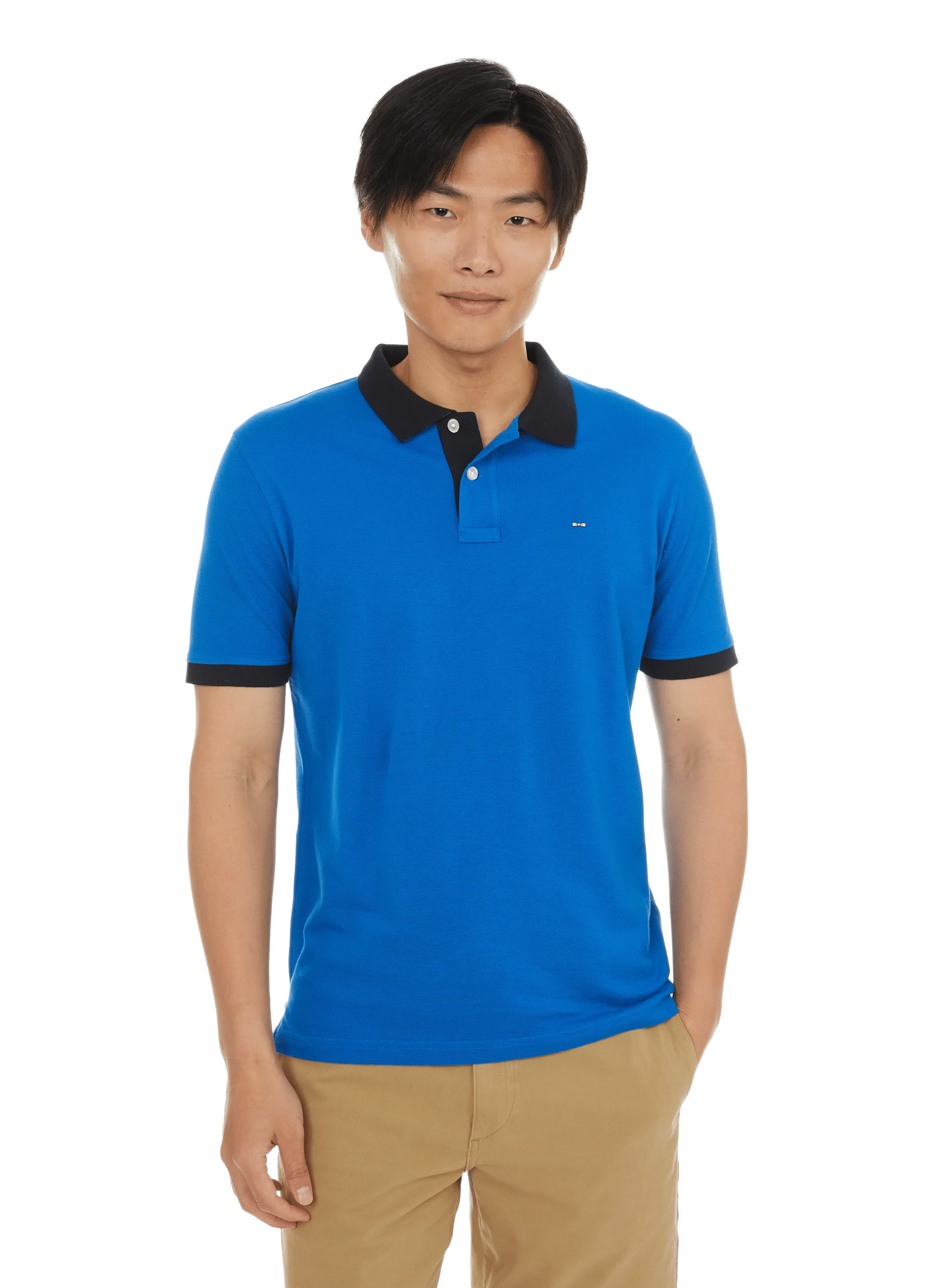 Eden park  Plain polo shirt - Blue