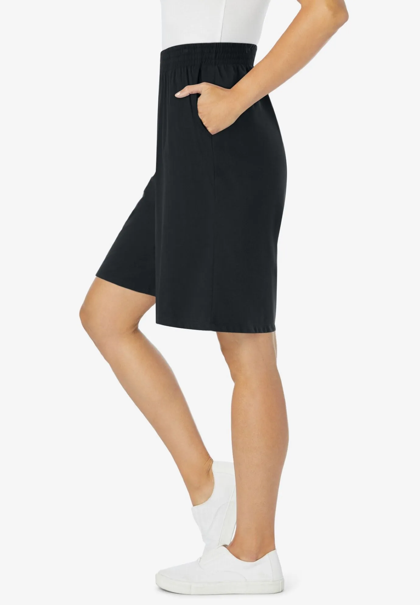 Elastic-Waist Knit Short