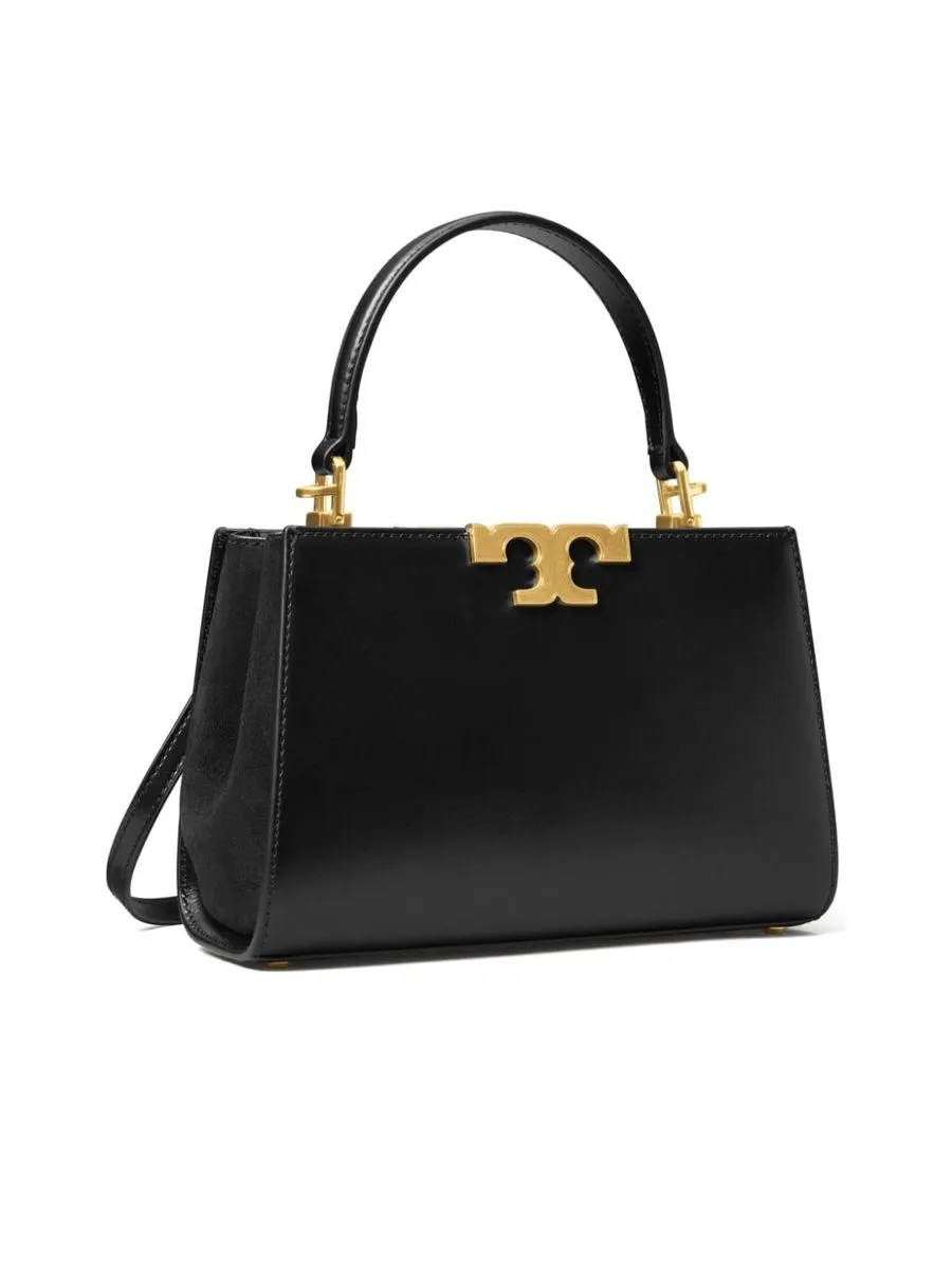 Eleanor Smooth Grain Suede Trim Shoulder Bag