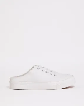 Ely Mule Canvas Trainers Wide E Fit | Simply Be