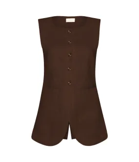 Emma Vest in Chocolate