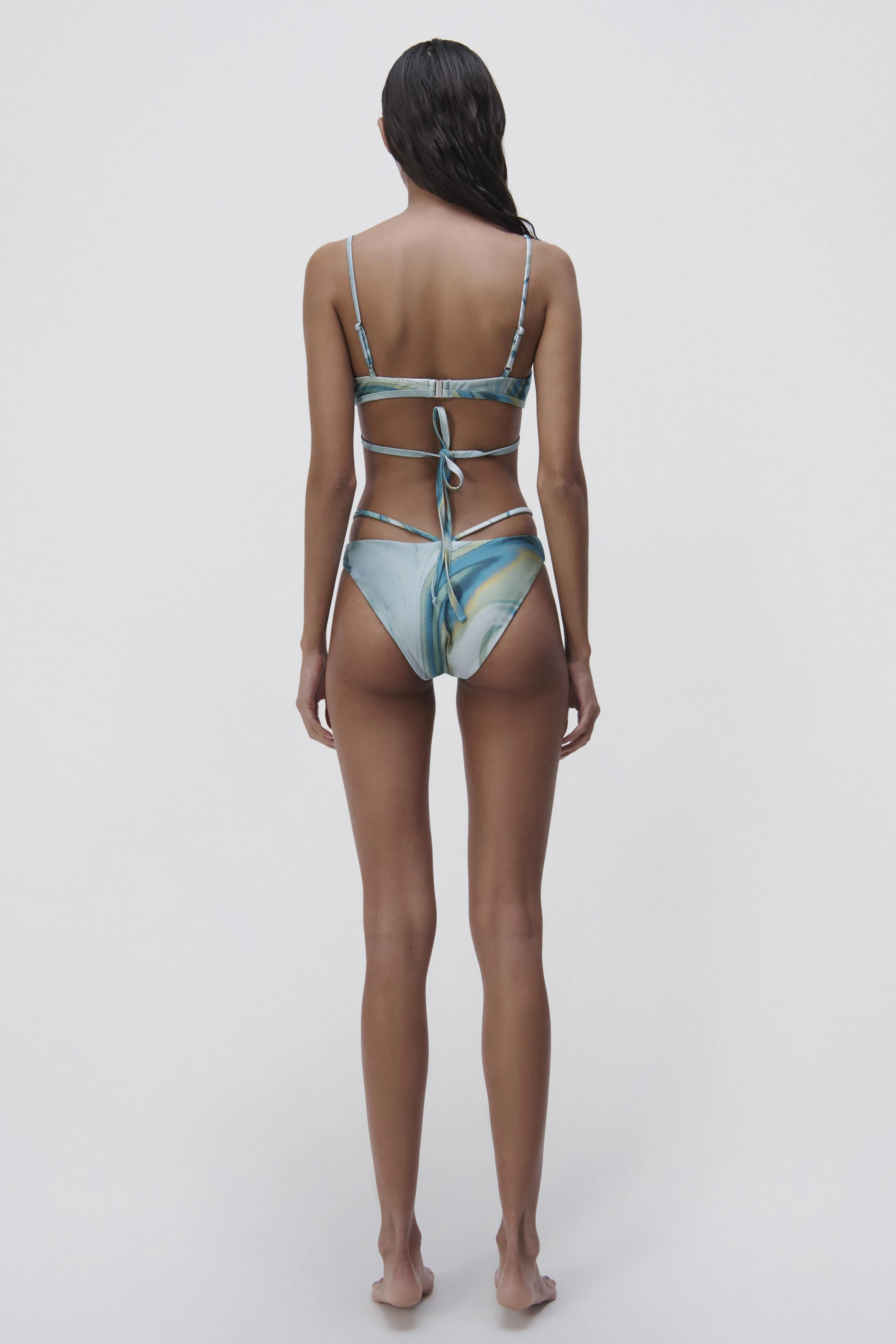 Emmalyn Marble Print Bikini Bottom