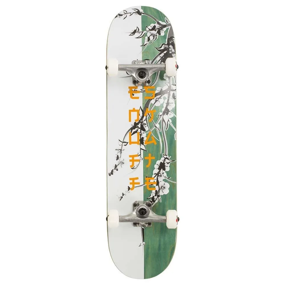 Enuff Cherry Blossom Factory Complete Skateboard White Teal 8 x 32