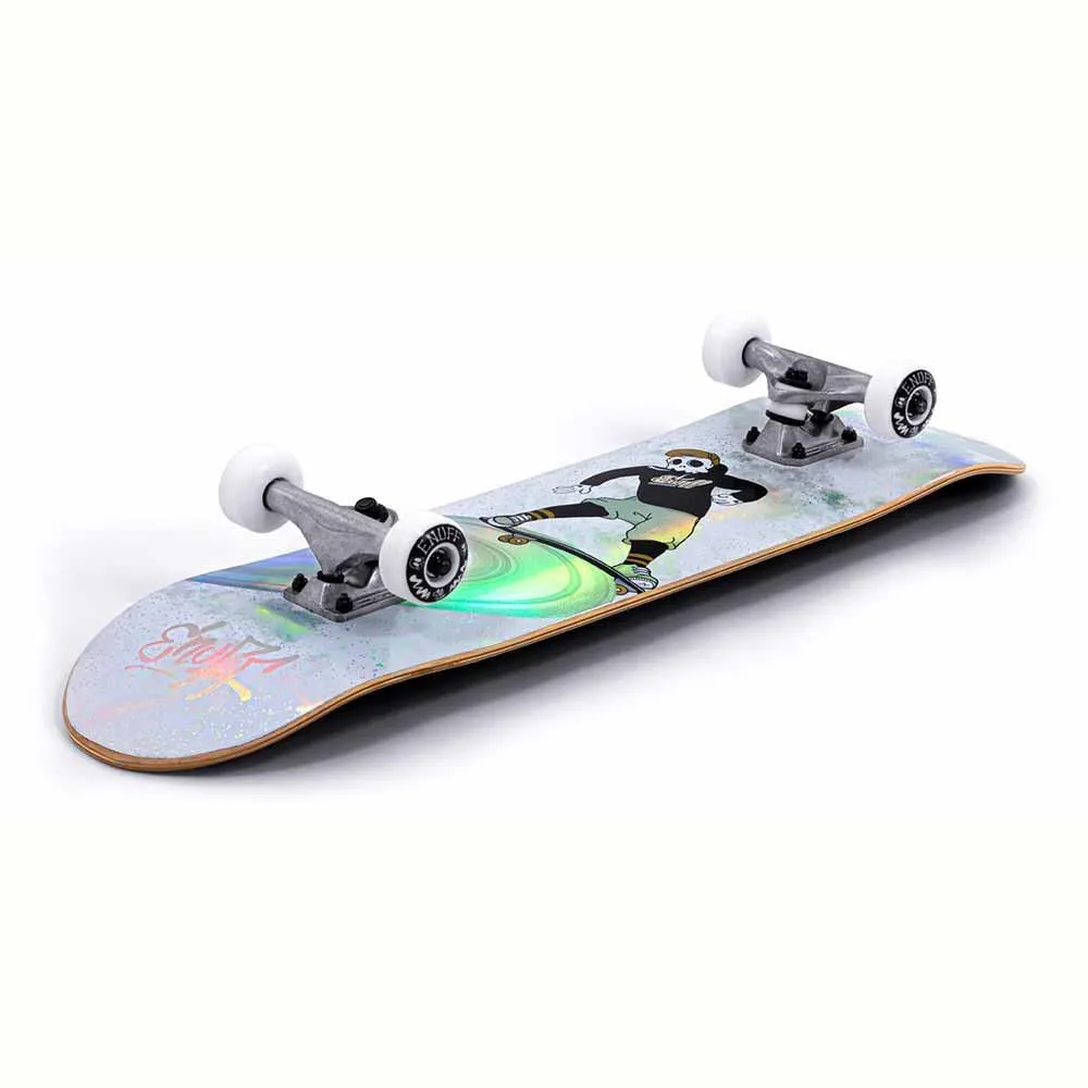 Enuff Skully Hologram Factory Complete Skateboard White 7.75