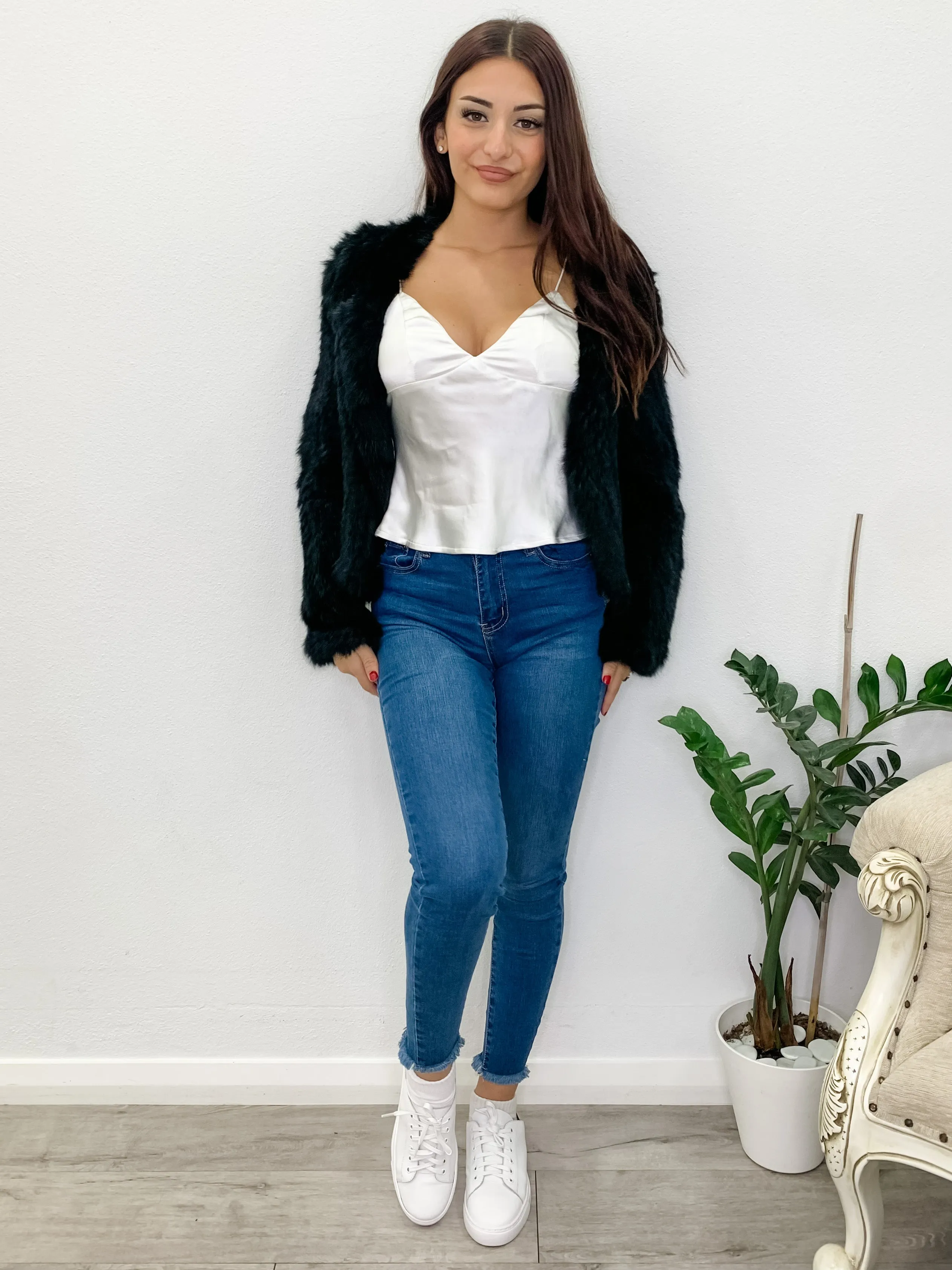 Esmaee Assure Fur Jacket Black