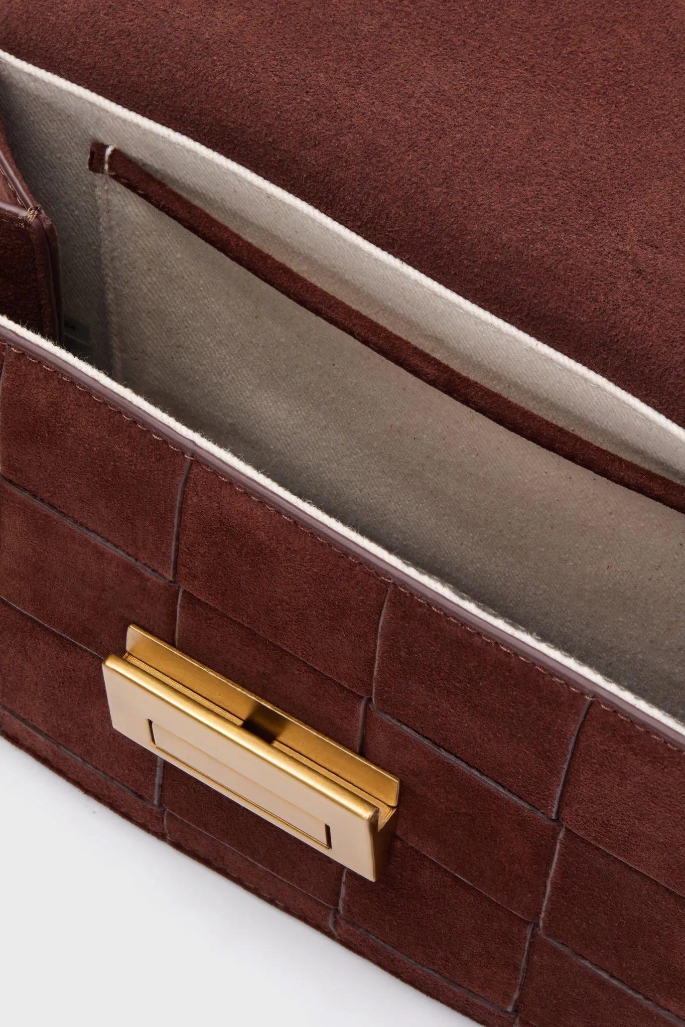 Espresso Suede Delphine Crossbody