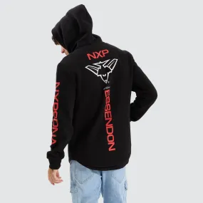 Essendon Bombers AFL Dual Curved Hoodie Jet Black