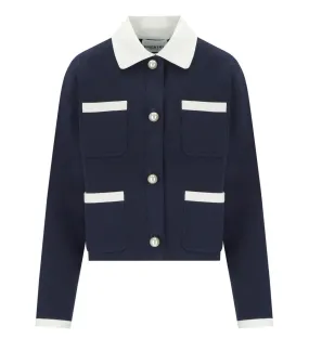 Essentiel Antwerp Haurel Dark Blue Knitted Jacket