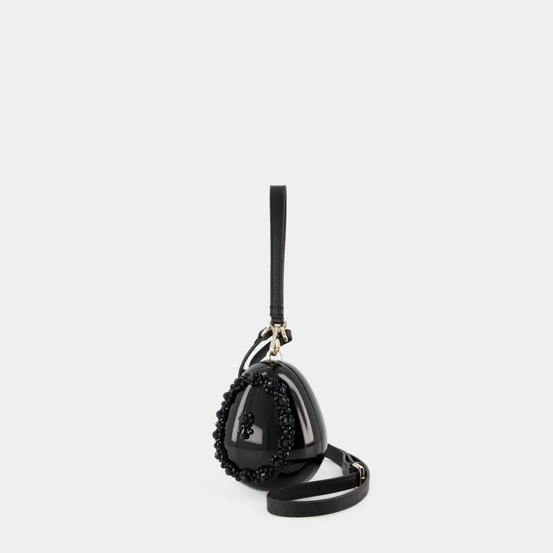 Faberge Micro Egg  Clutch - Simone Rocha - Black - Plexiglas