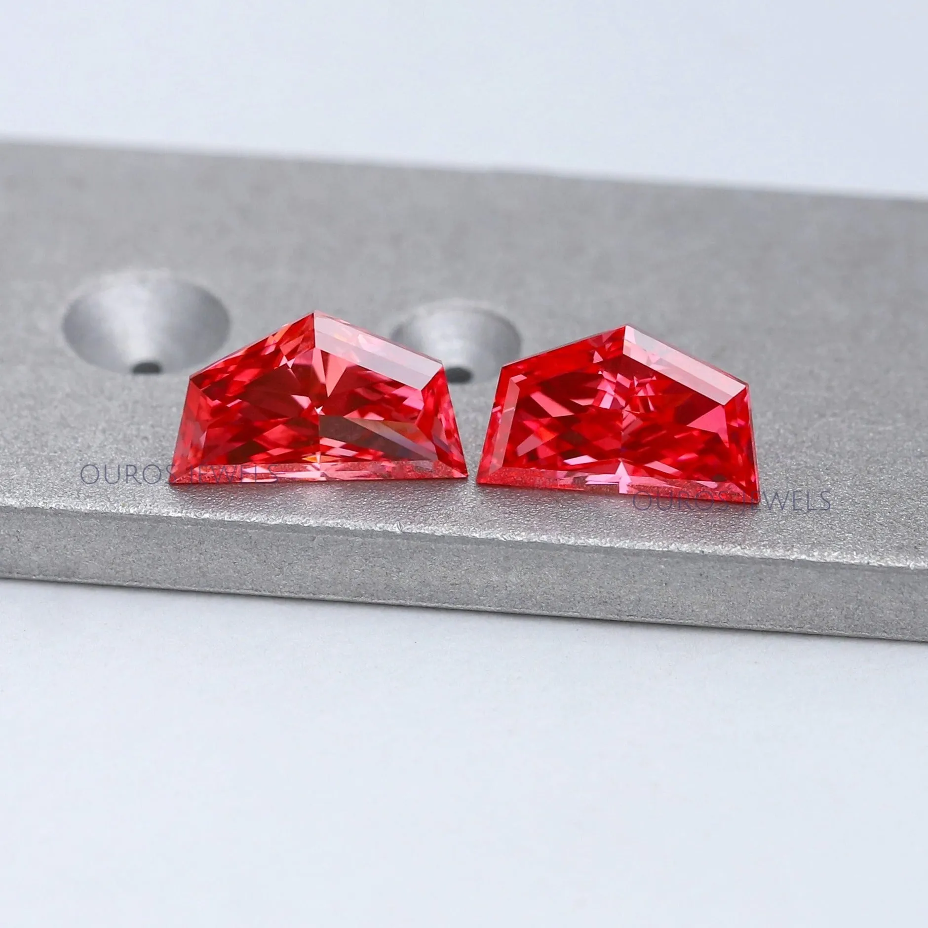 Fancy Pink Cadillac Cut Lab Diamond  Pair Loose