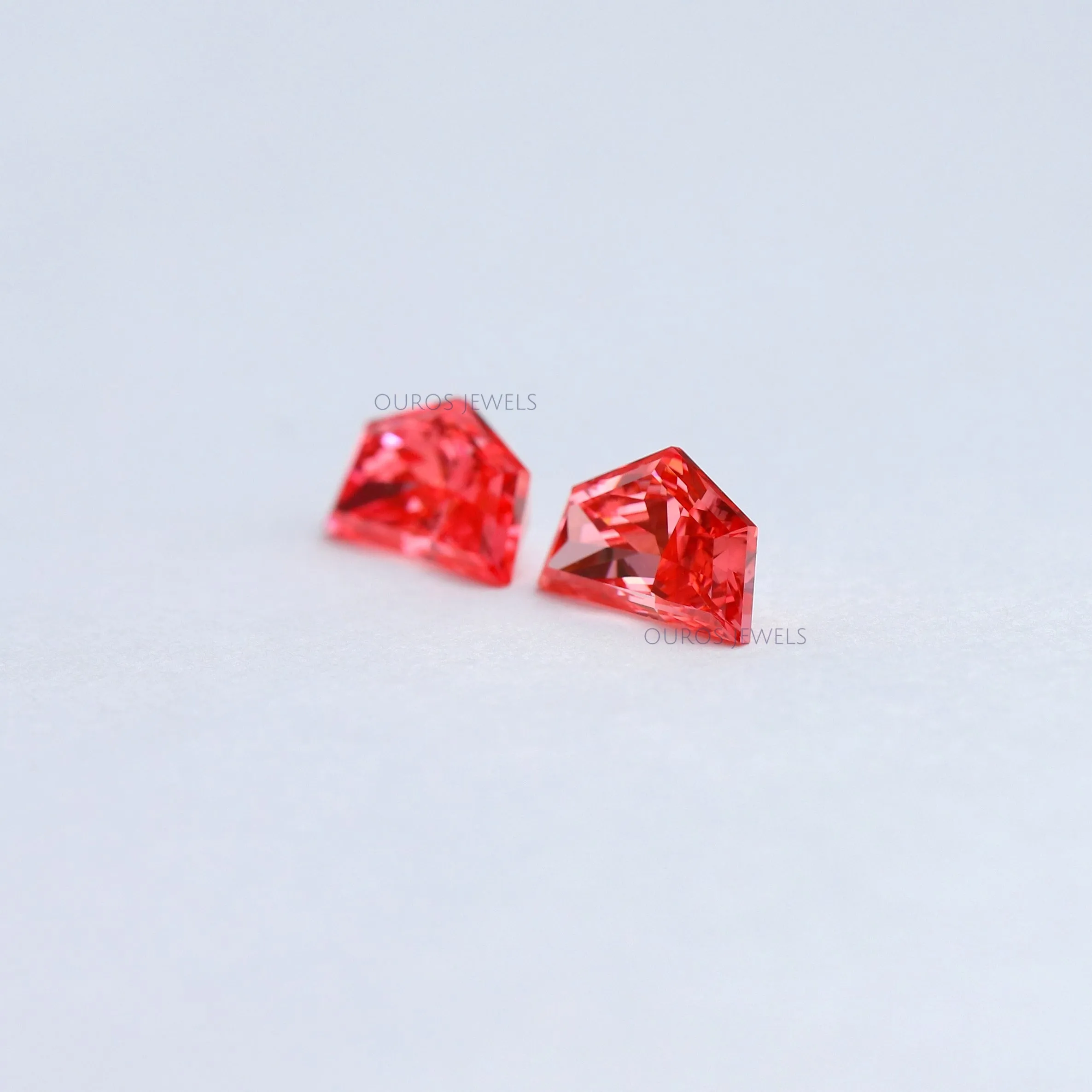 Fancy Pink Cadillac Cut Lab Diamond  Pair Loose