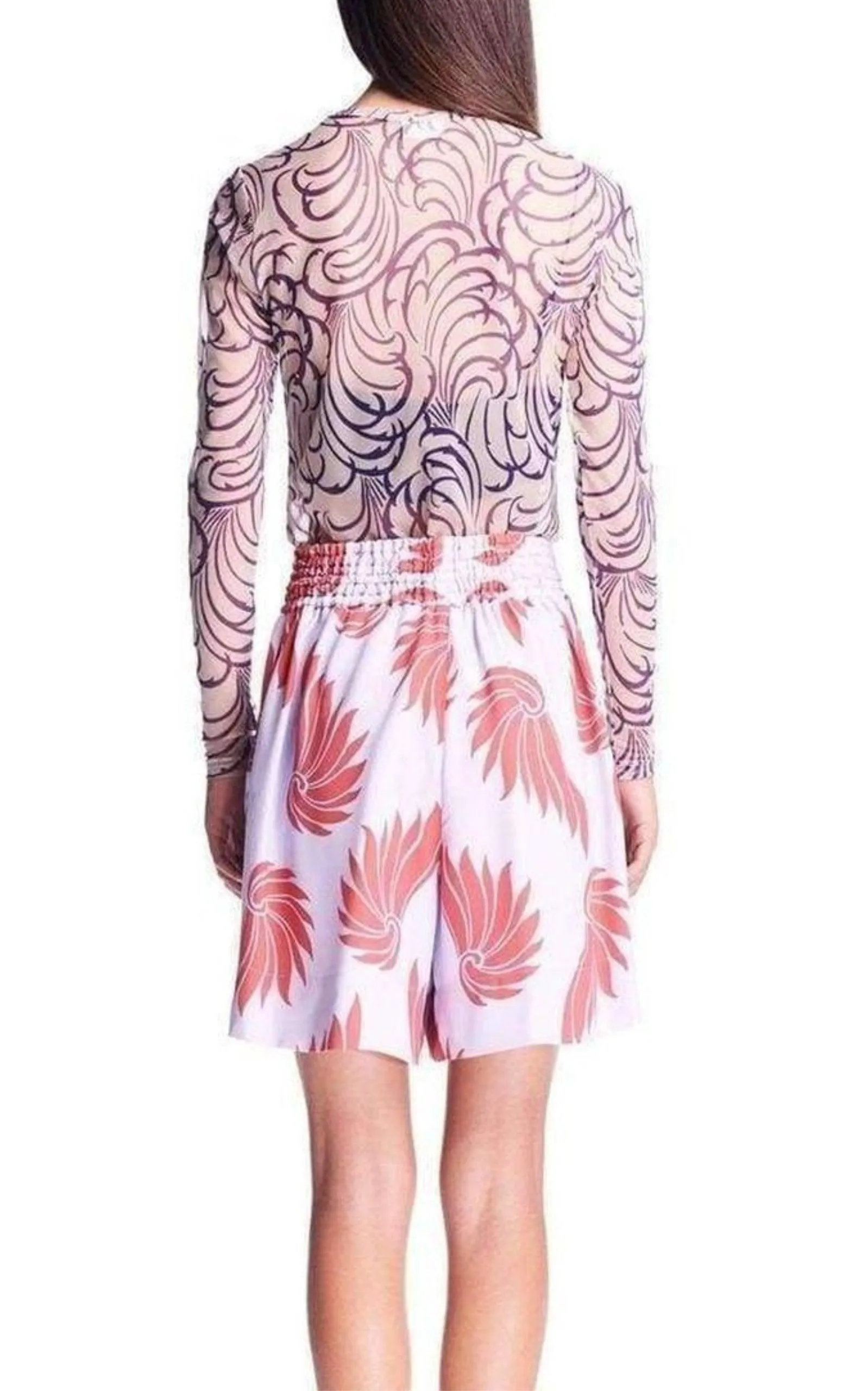 Feather Printed Shorts