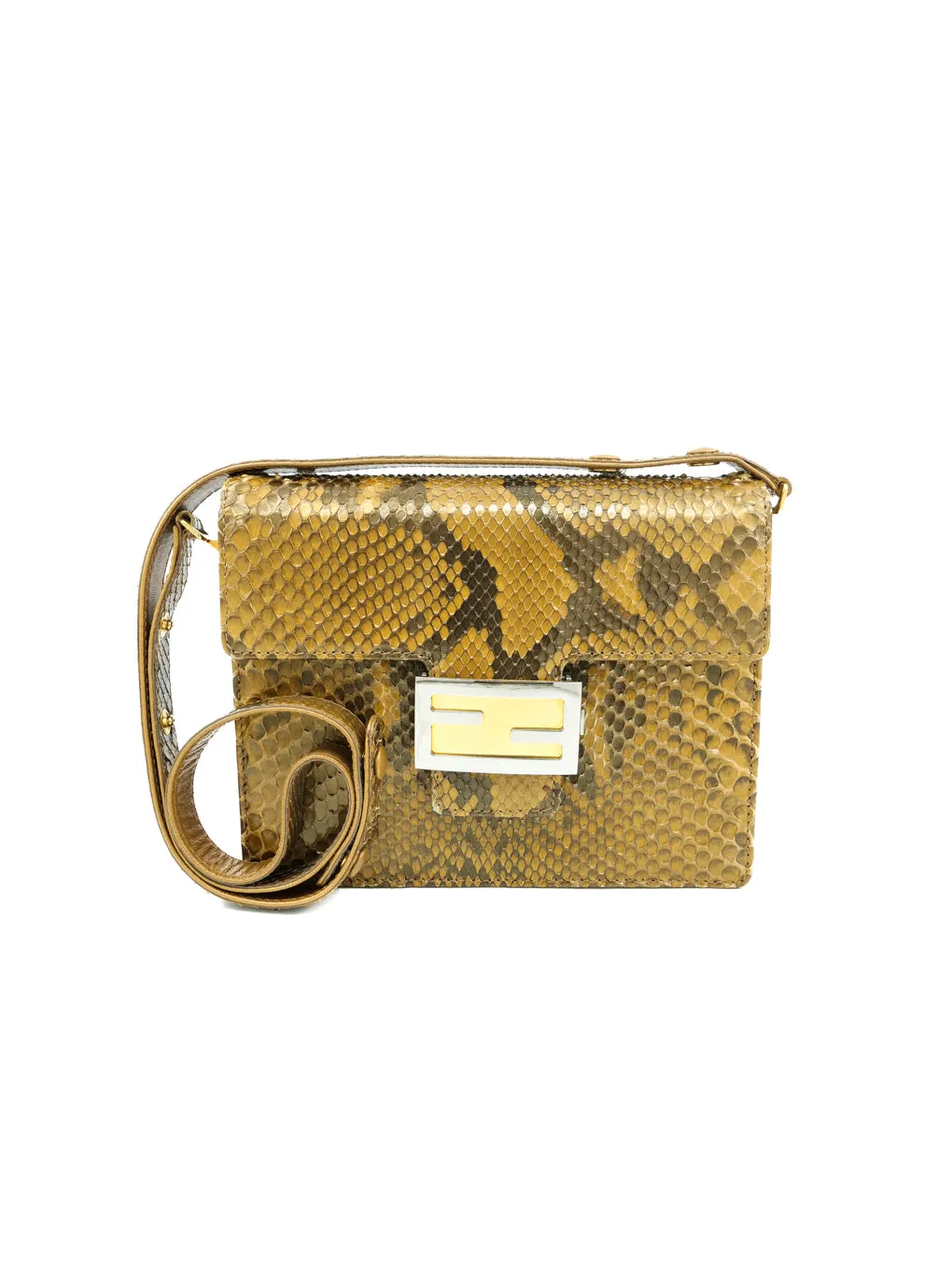 Fendi Python Convertible Shoulder Bag