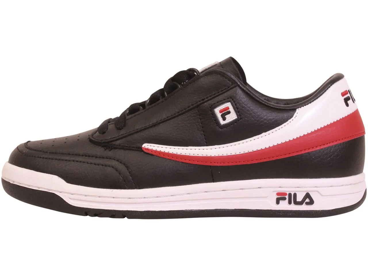 Fila Men's Original Tennis Sneakers Low Top Black/White/Red Sz: 13 1VT13040