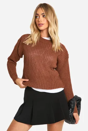 Fisherman Crew Neck Sweater