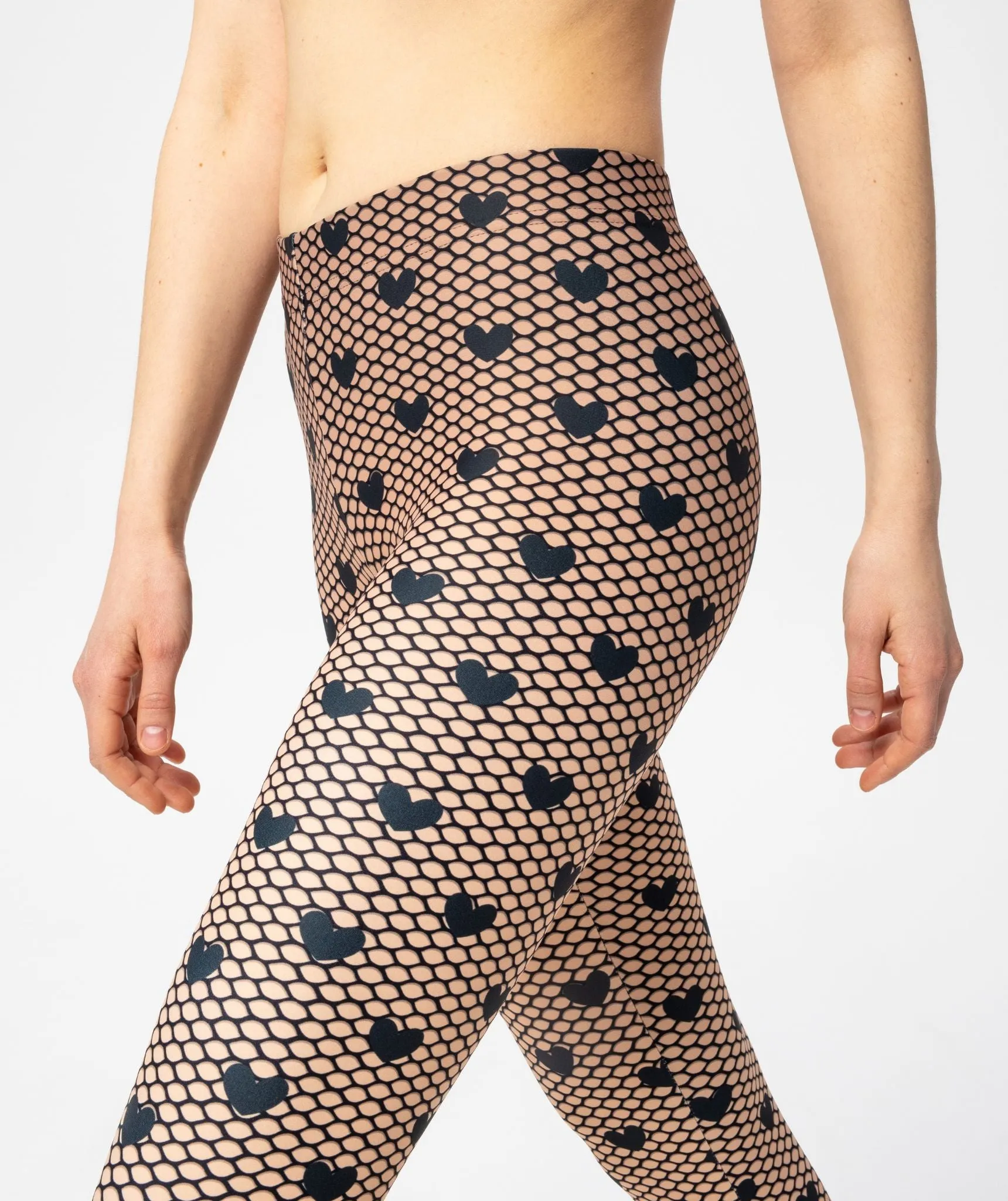 Fishnet Tights Print Leggings