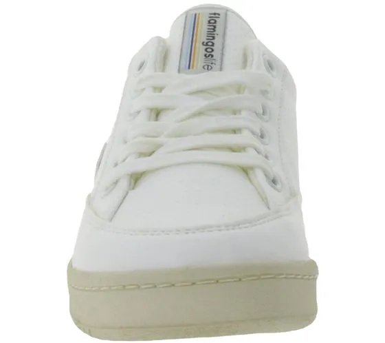 FLAMINGOS LIFE Roland V.3 scarpe da città da donna sneakers vegane per il tempo libero Made in Spain FW21ROSNOIVO Bianco