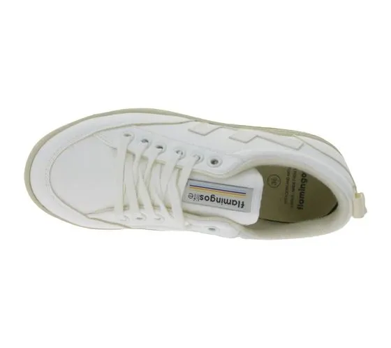 FLAMINGOS LIFE Roland V.3 scarpe da città da donna sneakers vegane per il tempo libero Made in Spain FW21ROSNOIVO Bianco
