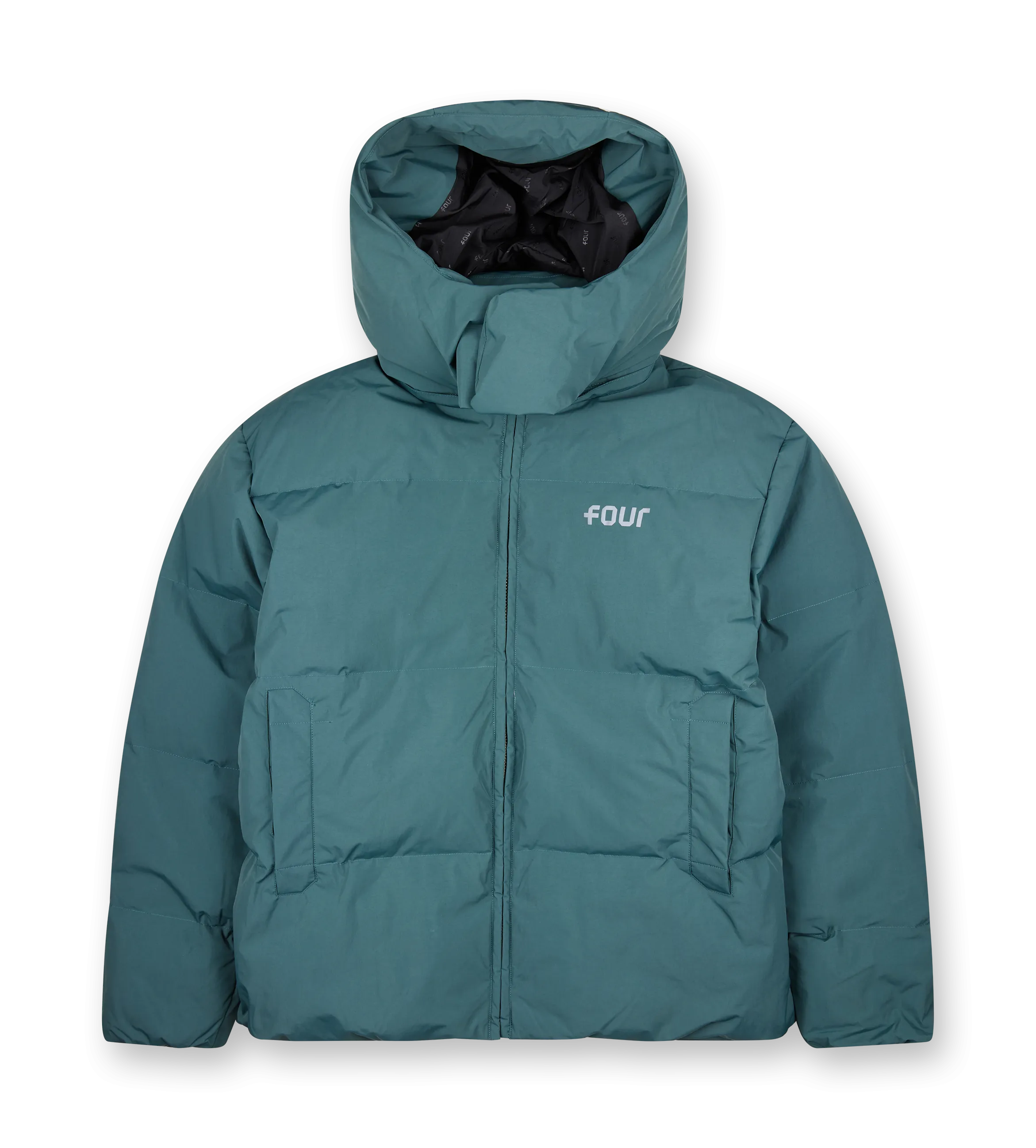 FOUR    Logo Puffer Jacket Agave Green