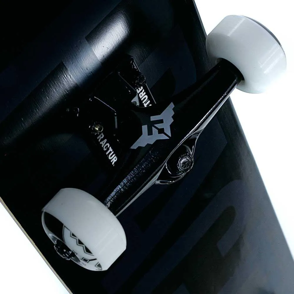 Fracture Skateboards Fade Black Mini Factory Complete Skateboard 7.25