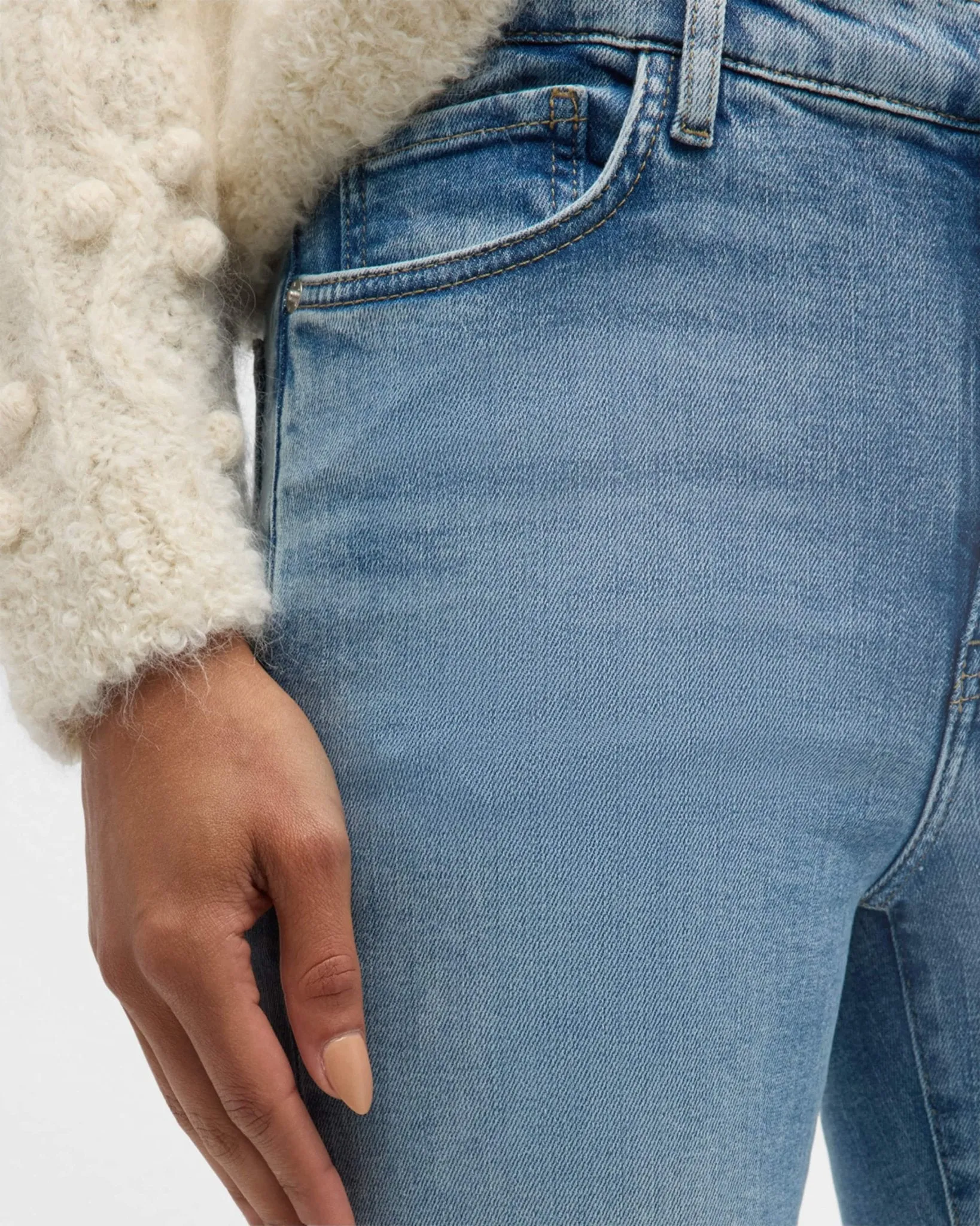 FRAME Le High Straight Corkscrew Hem Jeans / Whimsy