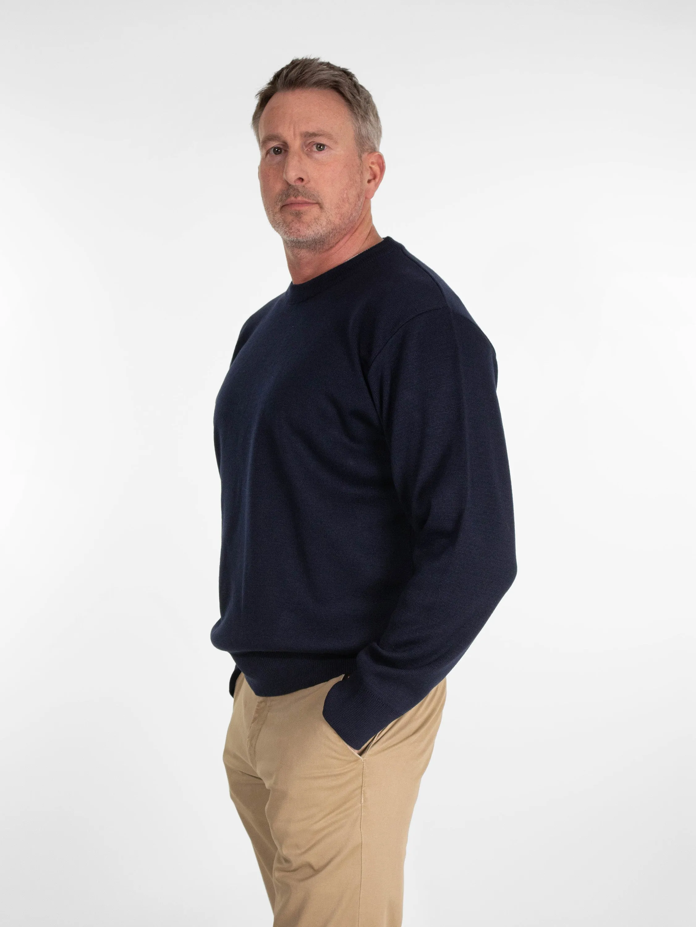 Franco Ponti Crew Neck Pullover in Navy