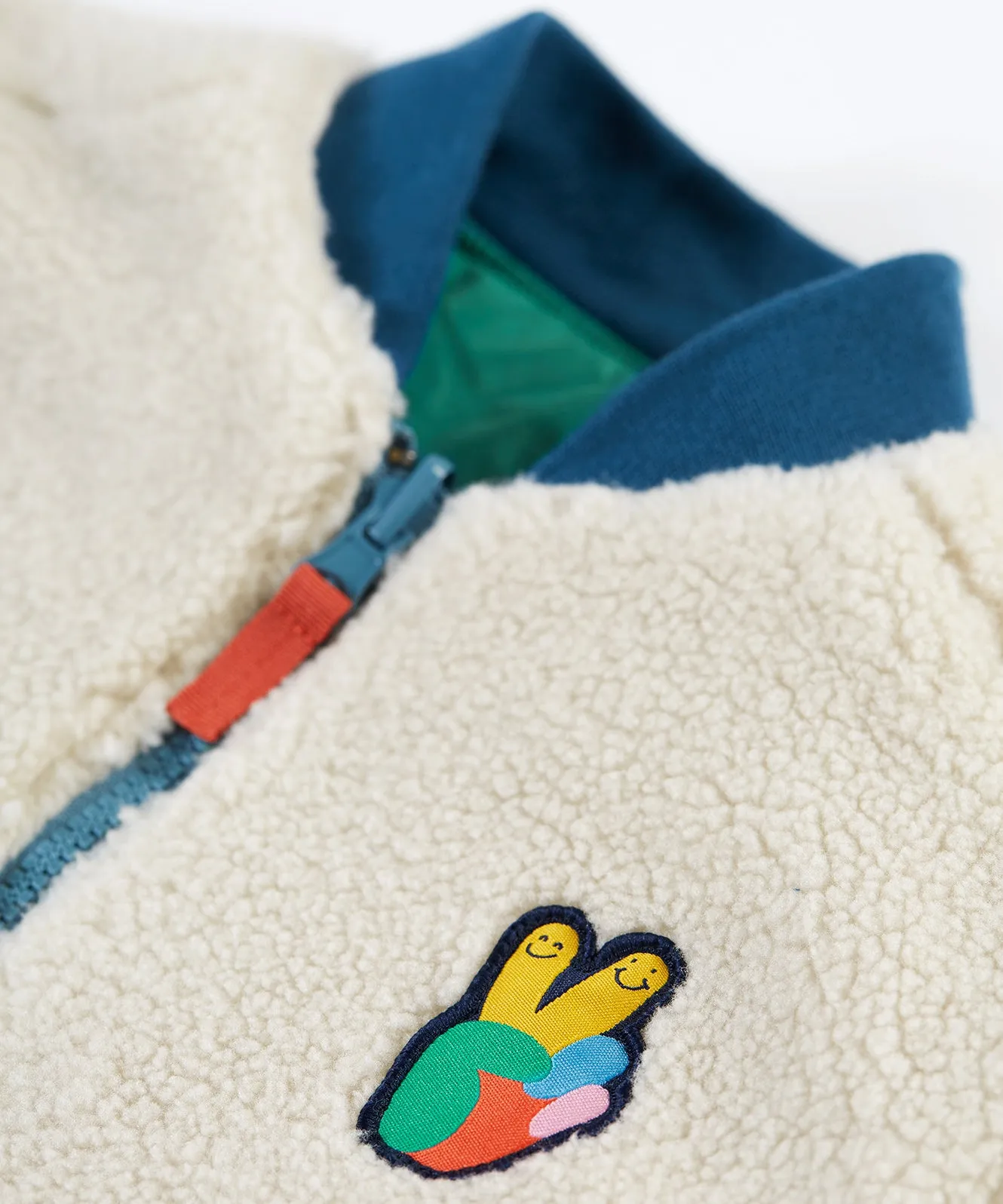 Frugi Robin Reversible Quilted Jacket - Teal/Moon