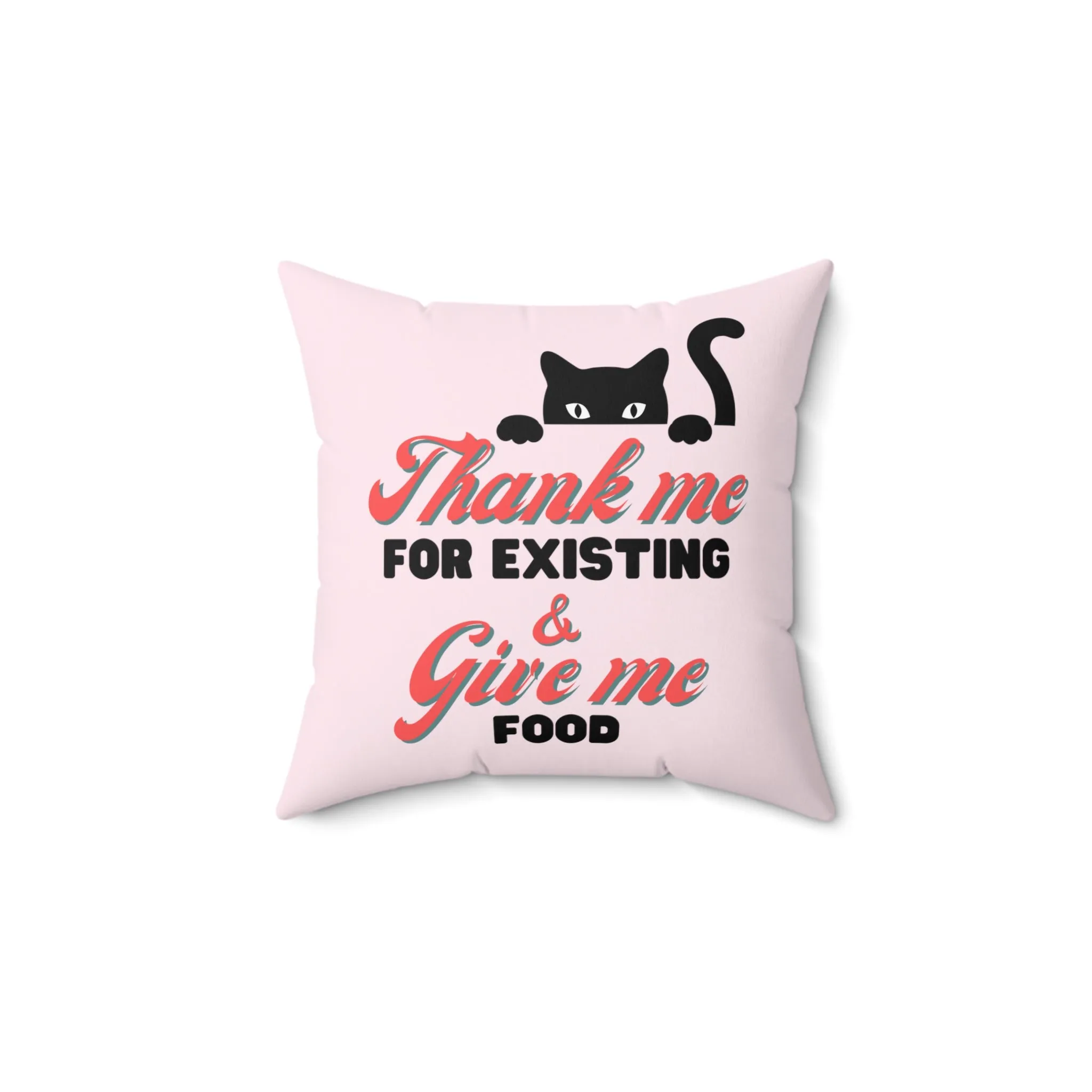 Funny Black cat Thanksgiving Pillow