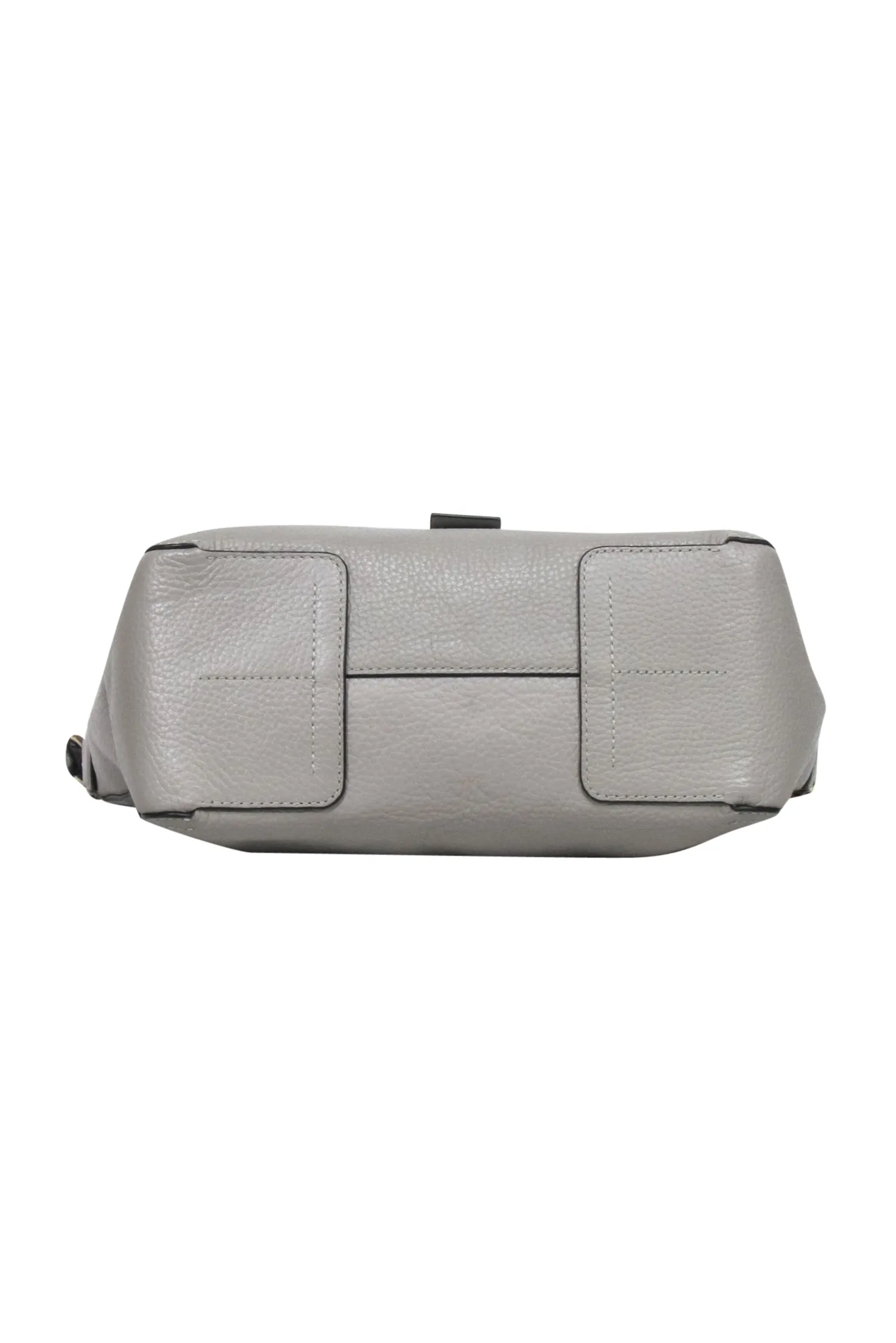 Furla - Light Grey Pebbled Leather Shoulder Bag