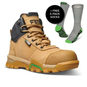 FXD WB-2 Mid Cut Safety Boot Wheat