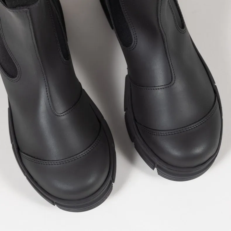 GANNI Recycled Rubber City Boot (Black)