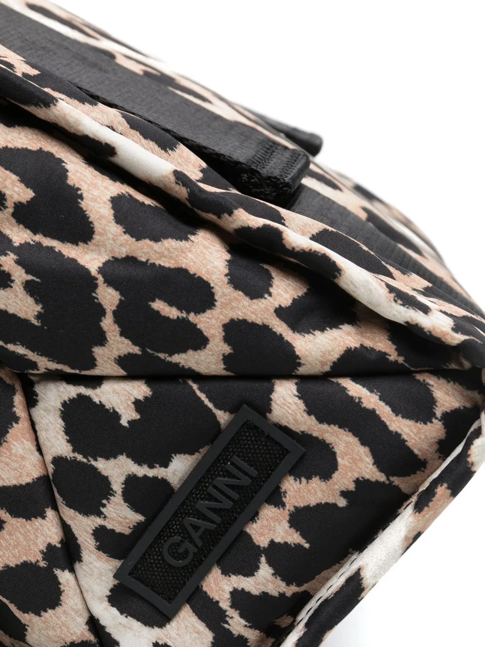 GANNI small Leopard Tech tote bag - Neutrals