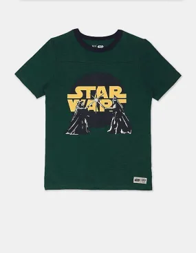 GAP Boys Dark Green Round Neck Star Wars Graphic Print T-Shirt