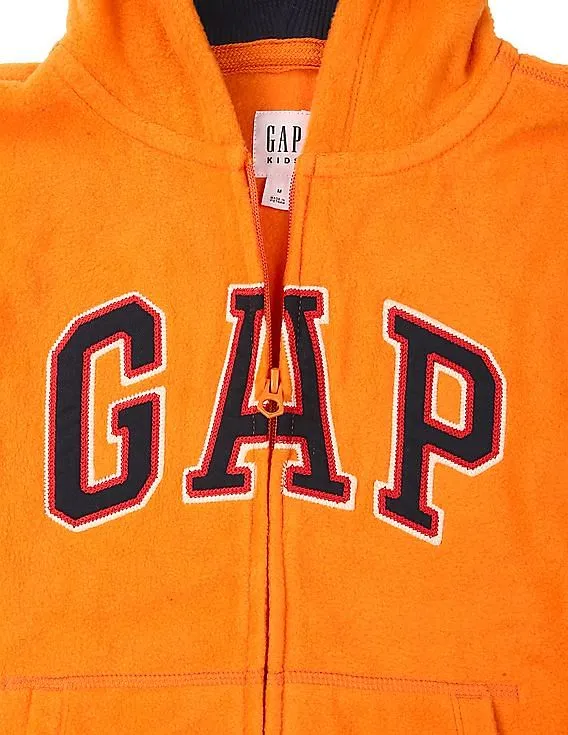GAP Boys Orange Hooded Fleece Sweatshirt