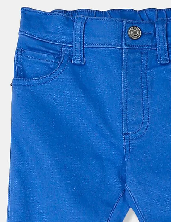 GAP Toddler Boy Blue Elasticized Pull-On Slim Tapered Jeans With Stretch