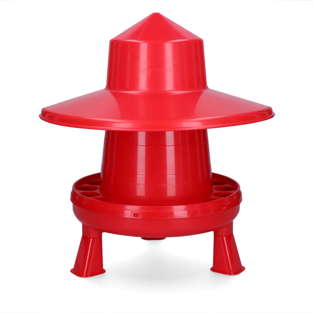 Gaun Plastic Poultry Feeder 4kg red