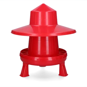 Gaun Plastic Poultry Feeder 4kg red