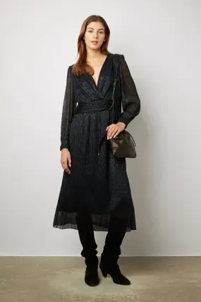 Gerard Darel JOSIAH LAMÃ‰ EVENING WRAP DRESS