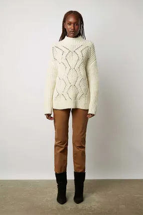Gerard Darel LAURELIA STAND UP COLLAR TWISTED SWEATER
