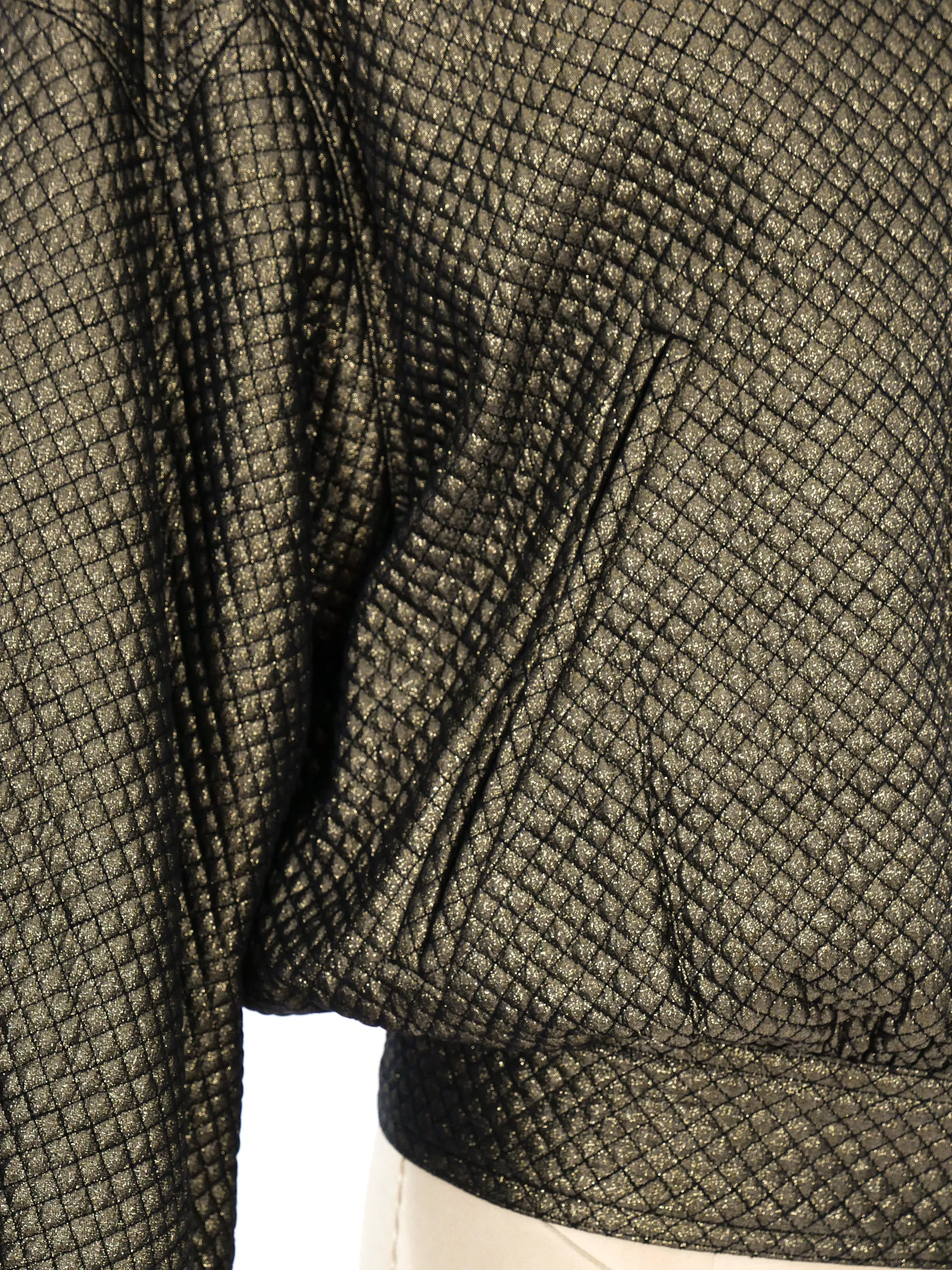 Gianfranco Ferre Quilted Metallic Bomber