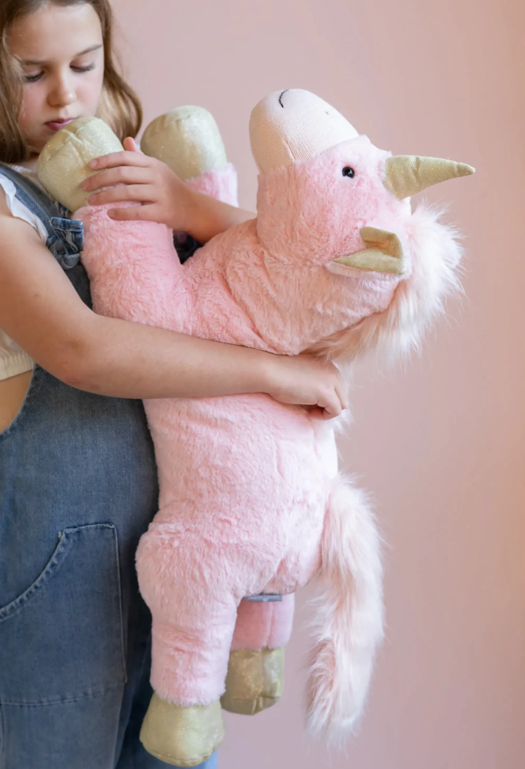 Giant Glimmer Glitter Pink Plush Unicorn Toy