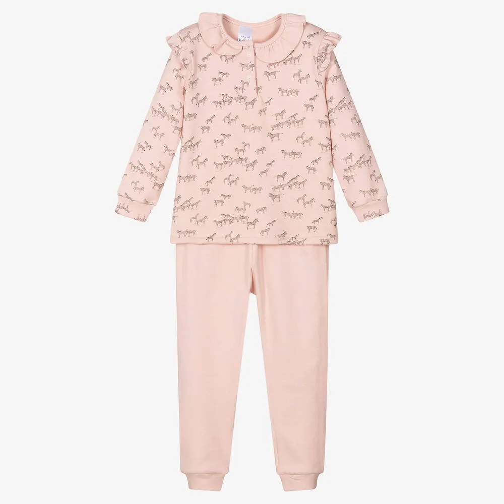 Girls Pink Zebra Pyjamas