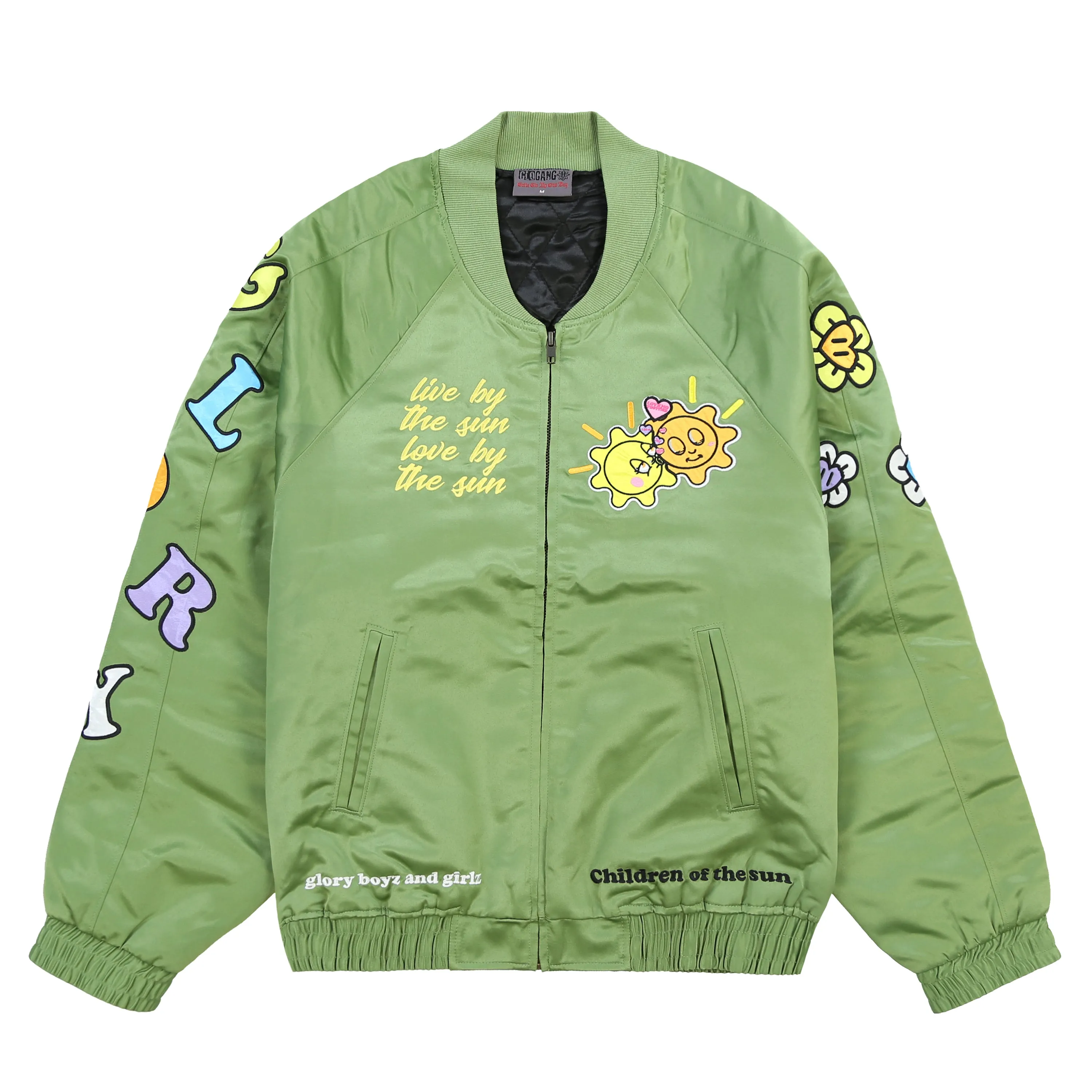 Glo Gang Satin Bomber (Vintage Green)